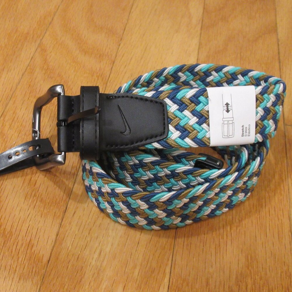 Nike G-Flex Braided Stretch Woven Belt Golf Mens Medium (34-36) ~NEW WITH TAG~